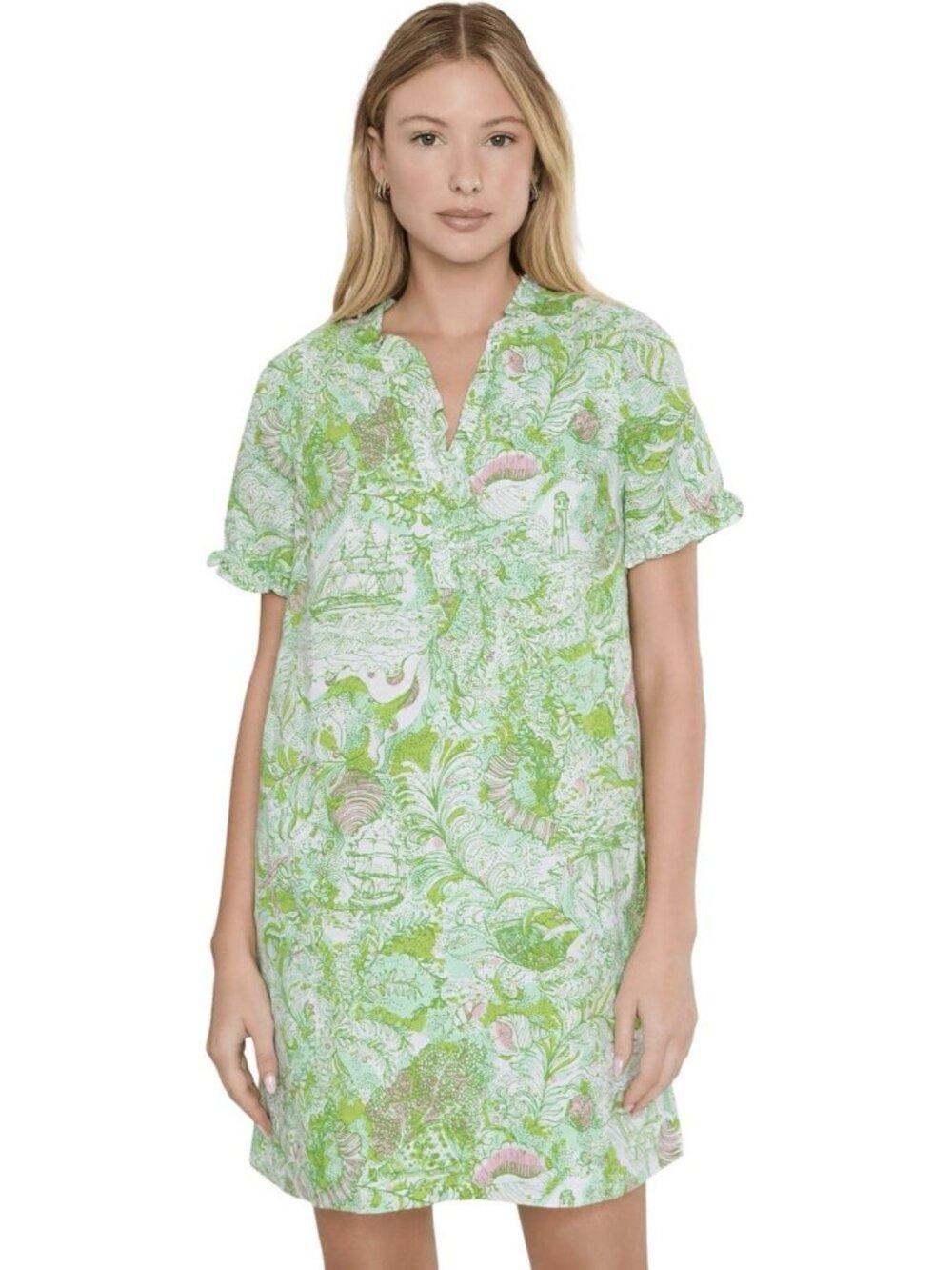 NWT Lilly Pulitzer Lagoon Linen Scarlette Dress Resort White Ship to shore Sz 6